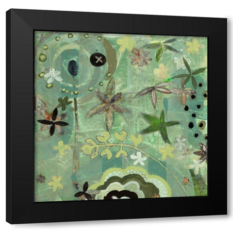 Floral Fantasies 1 Black Modern Wood Framed Art Print by Koury, Aleah