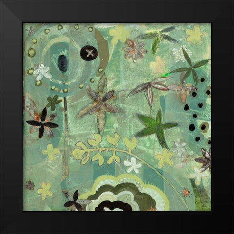 Floral Fantasies 1 Black Modern Wood Framed Art Print by Koury, Aleah