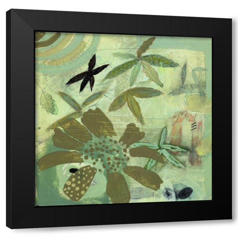 Floral Fantasies 2 Black Modern Wood Framed Art Print by Koury, Aleah
