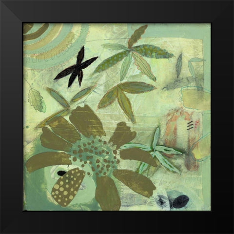 Floral Fantasies 2 Black Modern Wood Framed Art Print by Koury, Aleah