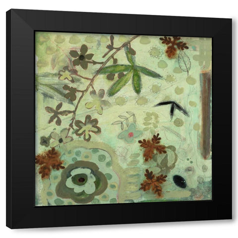 Floral Fantasies 3 Black Modern Wood Framed Art Print by Koury, Aleah