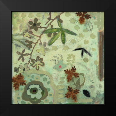 Floral Fantasies 3 Black Modern Wood Framed Art Print by Koury, Aleah