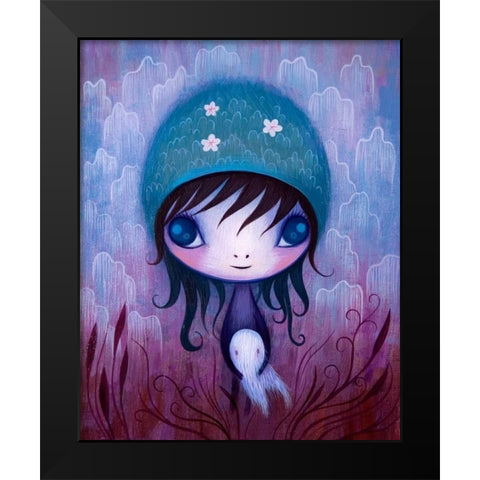 Big Furry Fuzzy Thing Black Modern Wood Framed Art Print by Ketner, Jeremiah