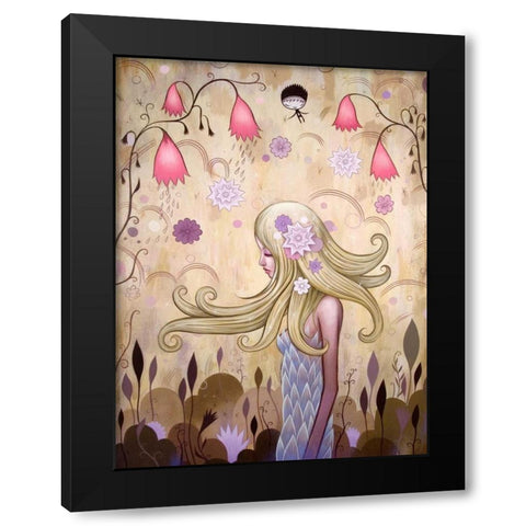 Garden of Sleeping Flowers II Black Modern Wood Framed Art Print with Double Matting by Ketner, Jeremiah