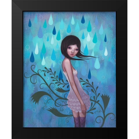 Morning Showers Black Modern Wood Framed Art Print by Ketner, Jeremiah