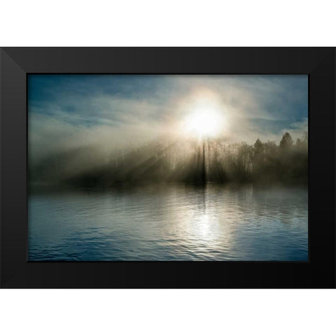 Rising above the Water Black Modern Wood Framed Art Print by Kostka, Vladimir