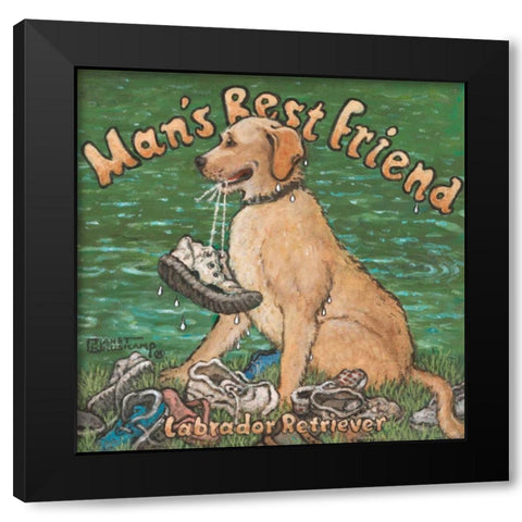 Manâ€™s Best Friend Black Modern Wood Framed Art Print by Kruskamp, Janet