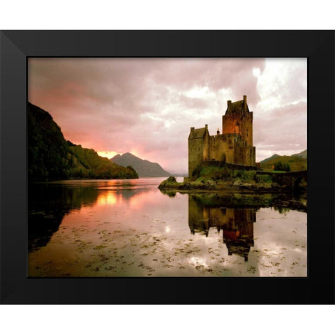 Eilean Donan, Scotland Black Modern Wood Framed Art Print by Klug, Alan