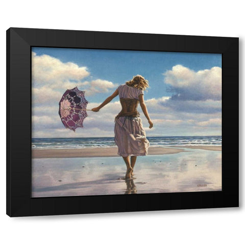 Walking on Broken Clouds Black Modern Wood Framed Art Print by Kelley, Paul