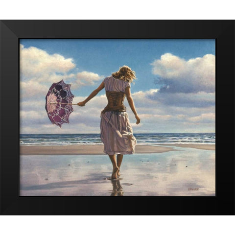 Walking on Broken Clouds Black Modern Wood Framed Art Print by Kelley, Paul
