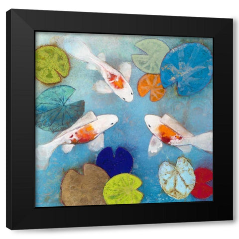Koi 2 Black Modern Wood Framed Art Print by Koury, Aleah