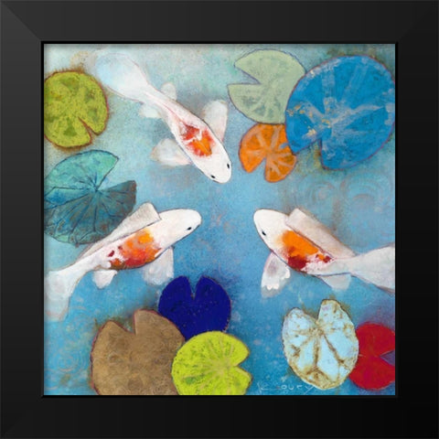 Koi 2 Black Modern Wood Framed Art Print by Koury, Aleah