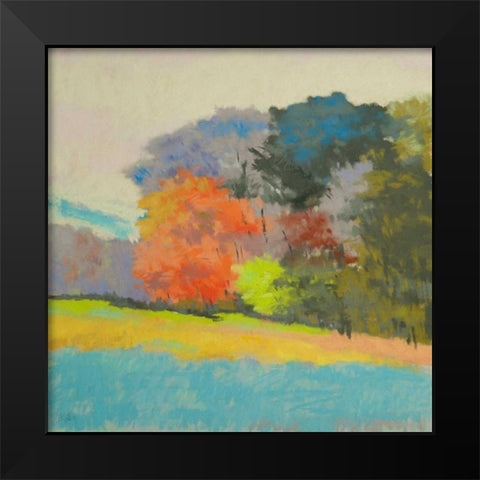 Fox Farm Woods Black Modern Wood Framed Art Print by Kelly, Mike