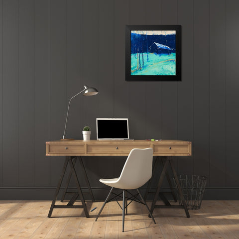 Moon Glow Black Modern Wood Framed Art Print by Kelly, Mike