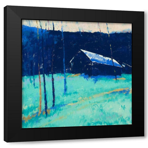 Moon Glow Black Modern Wood Framed Art Print by Kelly, Mike