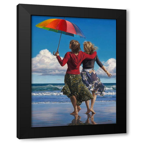 Celebration of Life Black Modern Wood Framed Art Print by Kelley, Paul