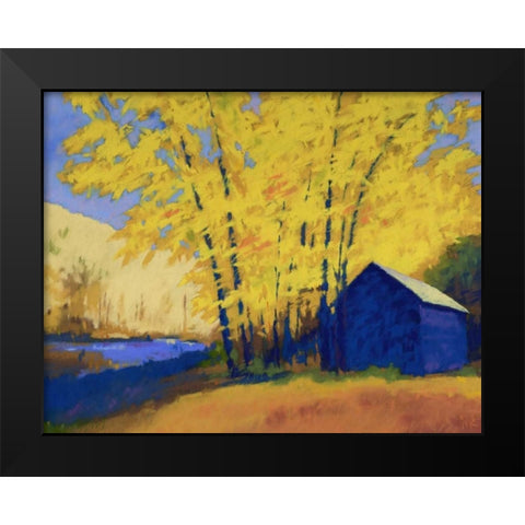 Hartmans Place Black Modern Wood Framed Art Print by Kelly, Mike