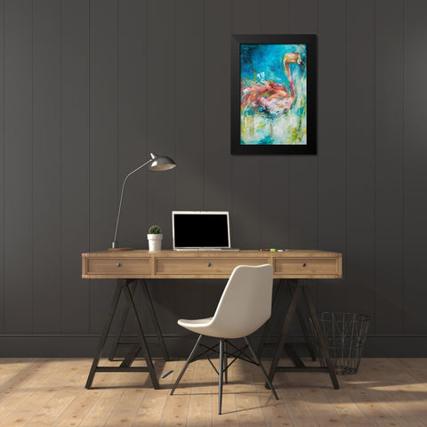Pretty in Pink No. 1 Black Modern Wood Framed Art Print by Koelman, Hilma