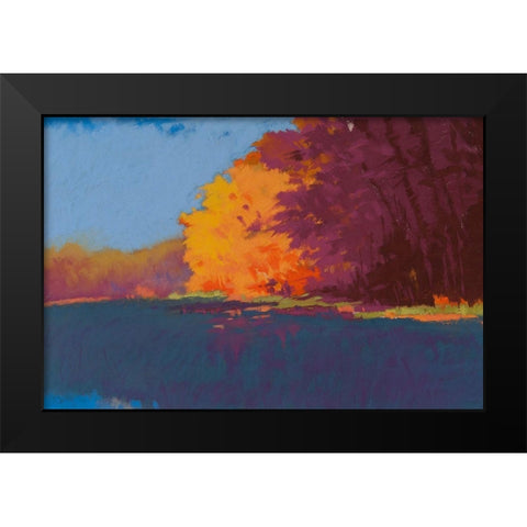 River Bank Black Modern Wood Framed Art Print by Kelly, Mike
