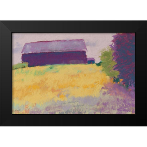 Wheat Field Black Modern Wood Framed Art Print by Kelly, Mike