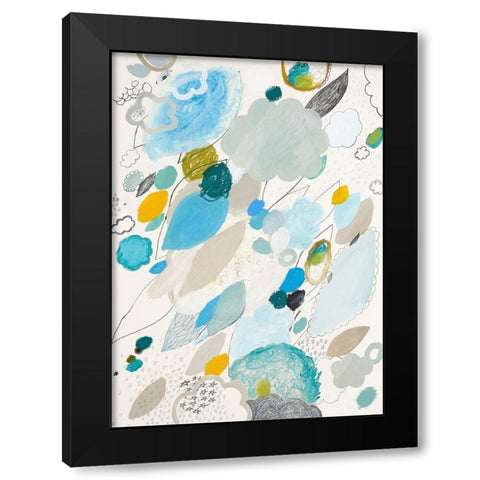 Blue Lightening Black Modern Wood Framed Art Print with Double Matting by Kleinpeter, Maggie