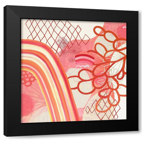 Cherry Fruitstripe Chain Black Modern Wood Framed Art Print by Kleinpeter, Maggie