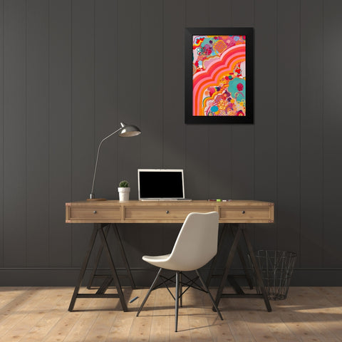 Sugar Crash Black Modern Wood Framed Art Print by Kleinpeter, Maggie