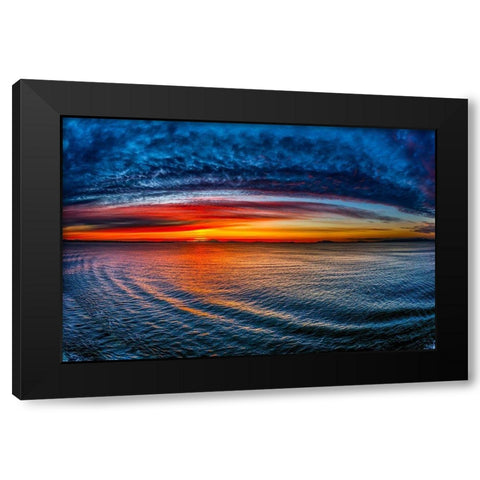 The Eye Black Modern Wood Framed Art Print with Double Matting by Kostka, Vladimir