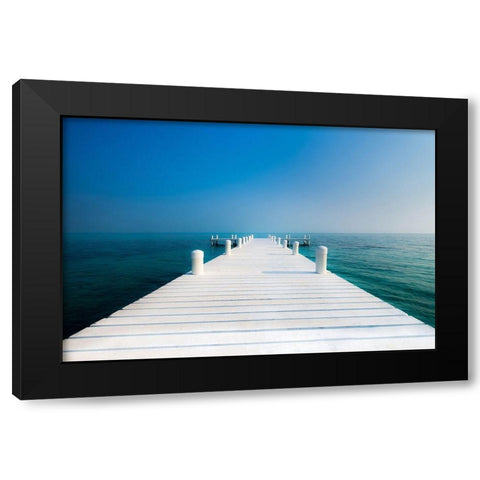 The  Pier Black Modern Wood Framed Art Print by Kostka, Vladimir