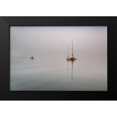 Tranquility II Black Modern Wood Framed Art Print by Kostka, Vladimir