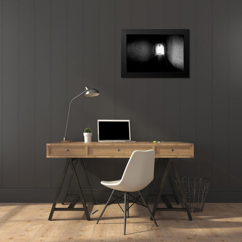 Tunnel Black Modern Wood Framed Art Print by Kostka, Vladimir