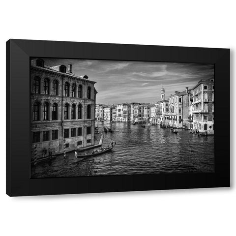 Venice Black Modern Wood Framed Art Print by Kostka, Vladimir