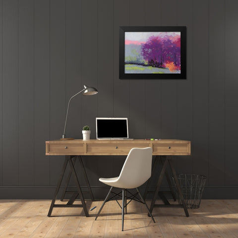 Pantone Woods Black Modern Wood Framed Art Print by Kelly, Mike