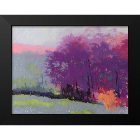 Pantone Woods Black Modern Wood Framed Art Print by Kelly, Mike