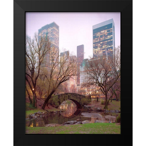 Central Park, NYC Black Modern Wood Framed Art Print by Klug, Alan
