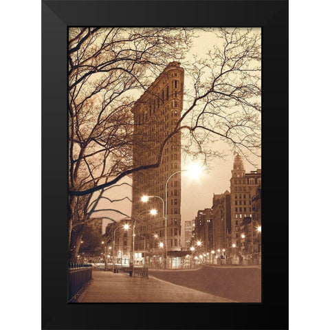 Flatiron, NYC Black Modern Wood Framed Art Print by Klug, Alan
