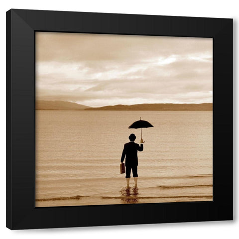 Incident at Loch Ness Black Modern Wood Framed Art Print by Klug, Alan