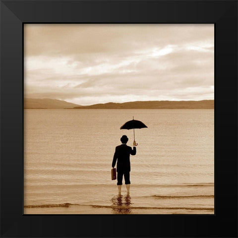 Incident at Loch Ness Black Modern Wood Framed Art Print by Klug, Alan