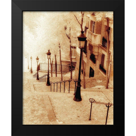 Montmartre, Paris Black Modern Wood Framed Art Print by Klug, Alan