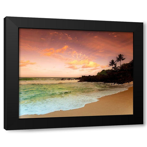 North Shore Dawn, Oahu Black Modern Wood Framed Art Print by Klug, Alan