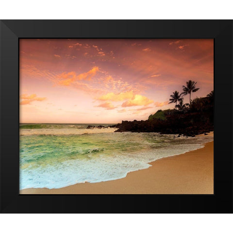 North Shore Dawn, Oahu Black Modern Wood Framed Art Print by Klug, Alan