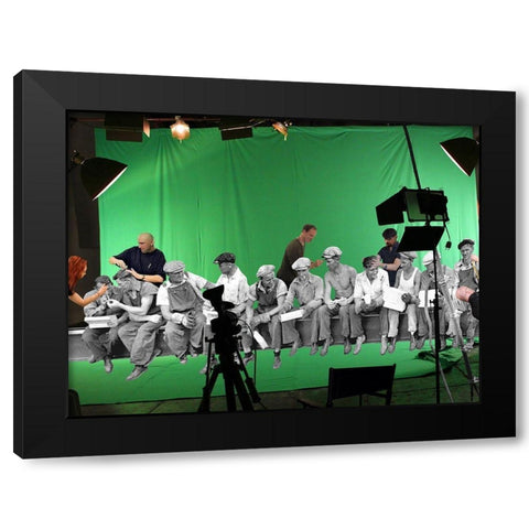 Green Screen Black Modern Wood Framed Art Print with Double Matting by Kite, Barry