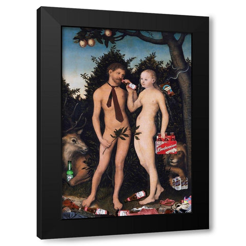 The Fall Black Modern Wood Framed Art Print with Double Matting by Kite, Barry