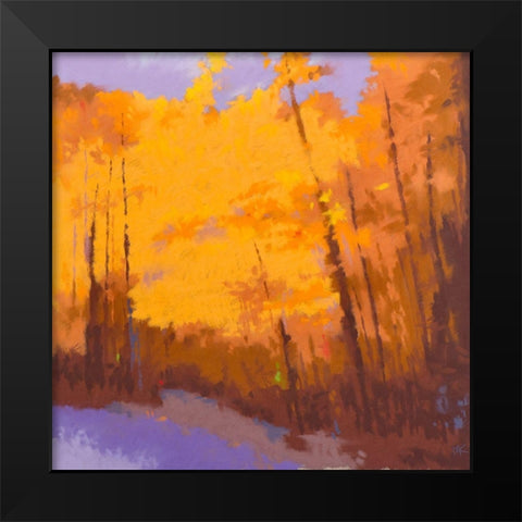 Orange to the Edge Black Modern Wood Framed Art Print by Kelly, Mike