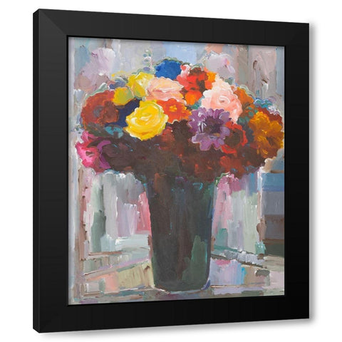 Abundant Bouquet Black Modern Wood Framed Art Print by Khorasani, Hooshang