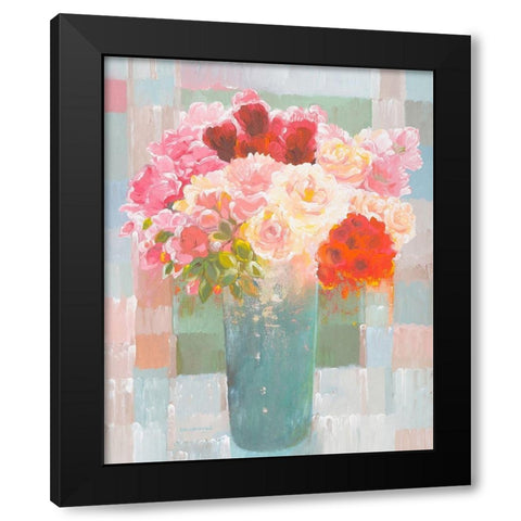 Springtime Assortment Black Modern Wood Framed Art Print by Khorasani, Hooshang