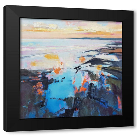 Rock Pool Sunrise Black Modern Wood Framed Art Print with Double Matting by Kinmont, Andrew