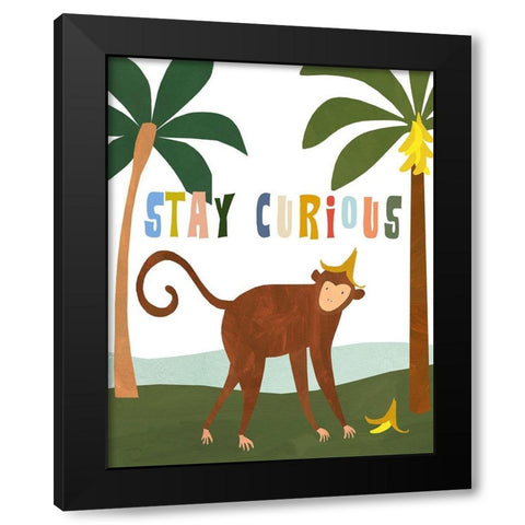 Stay Curious Black Modern Wood Framed Art Print with Double Matting by Kopcik, Emily