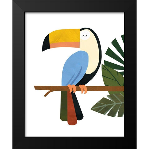 Tucker The Toucan Black Modern Wood Framed Art Print by Kopcik, Emily