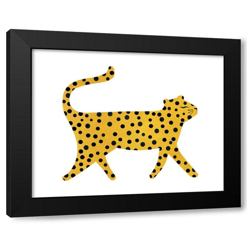 Cheetah Black Modern Wood Framed Art Print with Double Matting by Kopcik, Emily